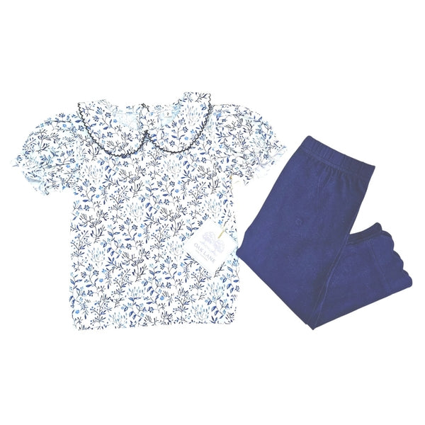 Collard Tunic Set in Navy Floral