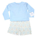 Long Sleeve Short Set in Pumpkin Print