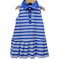 Gameday Polo Dress - Blue & White