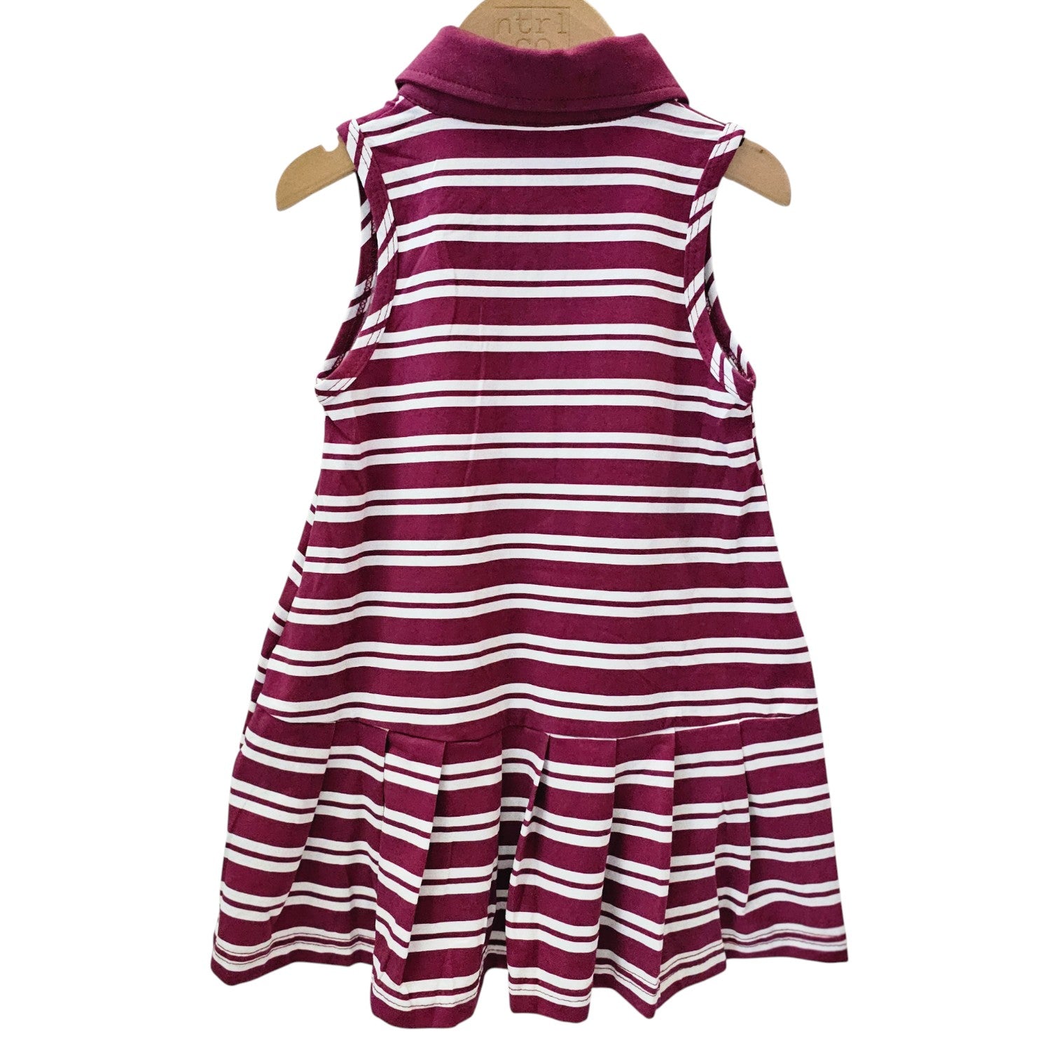 Gameday Polo Dress - Maroon & White