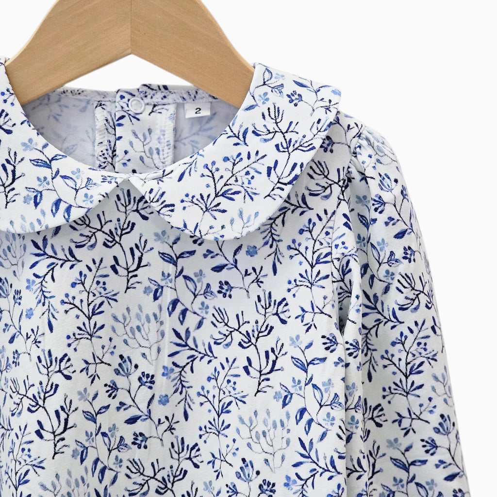 Long Sleeve Dress in Navy Floral