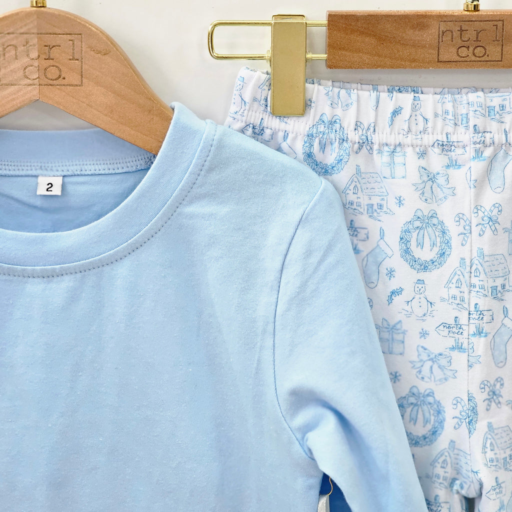 Long Sleeve Pant Set in Christmas Toile