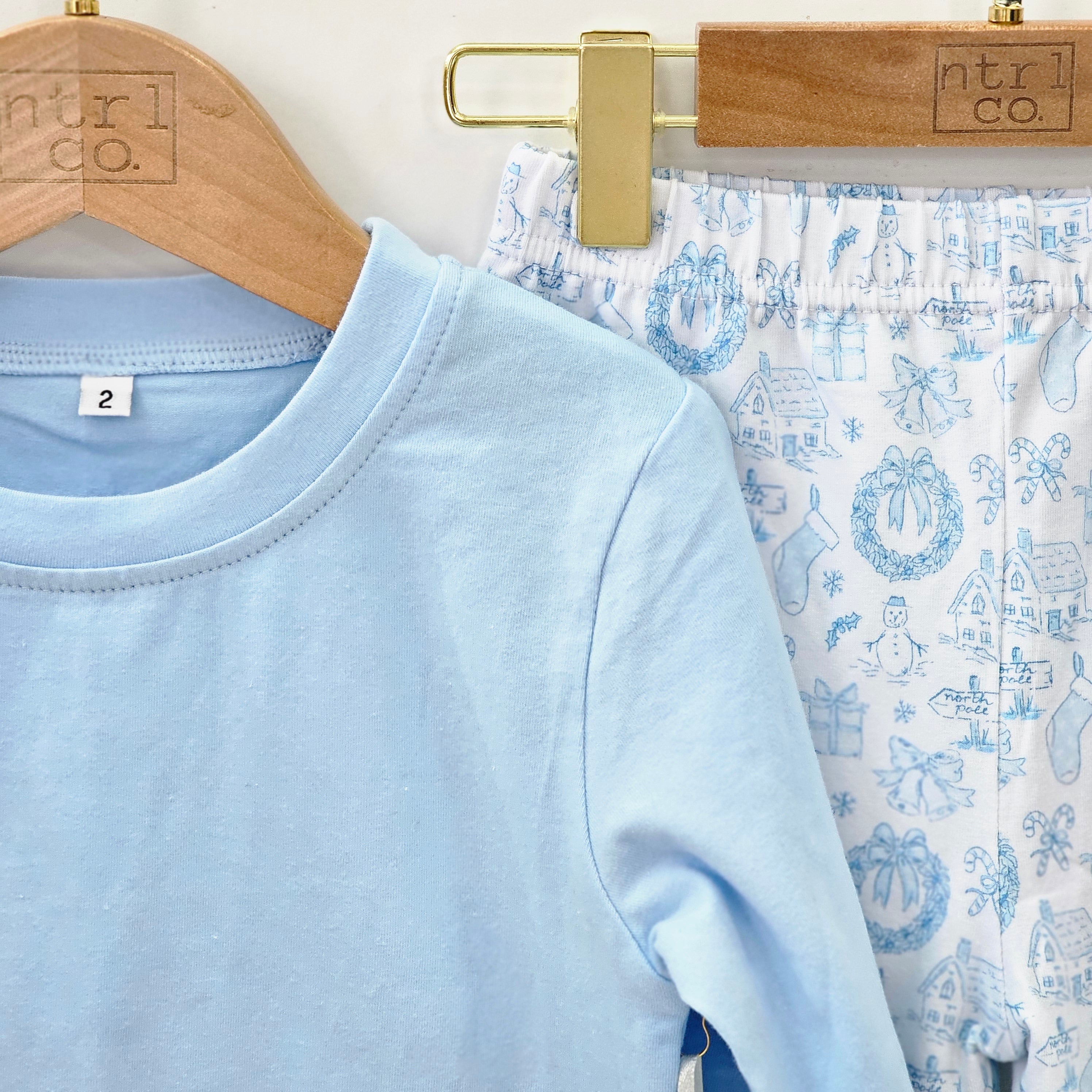 Long Sleeve Pant Set in Christmas Toile