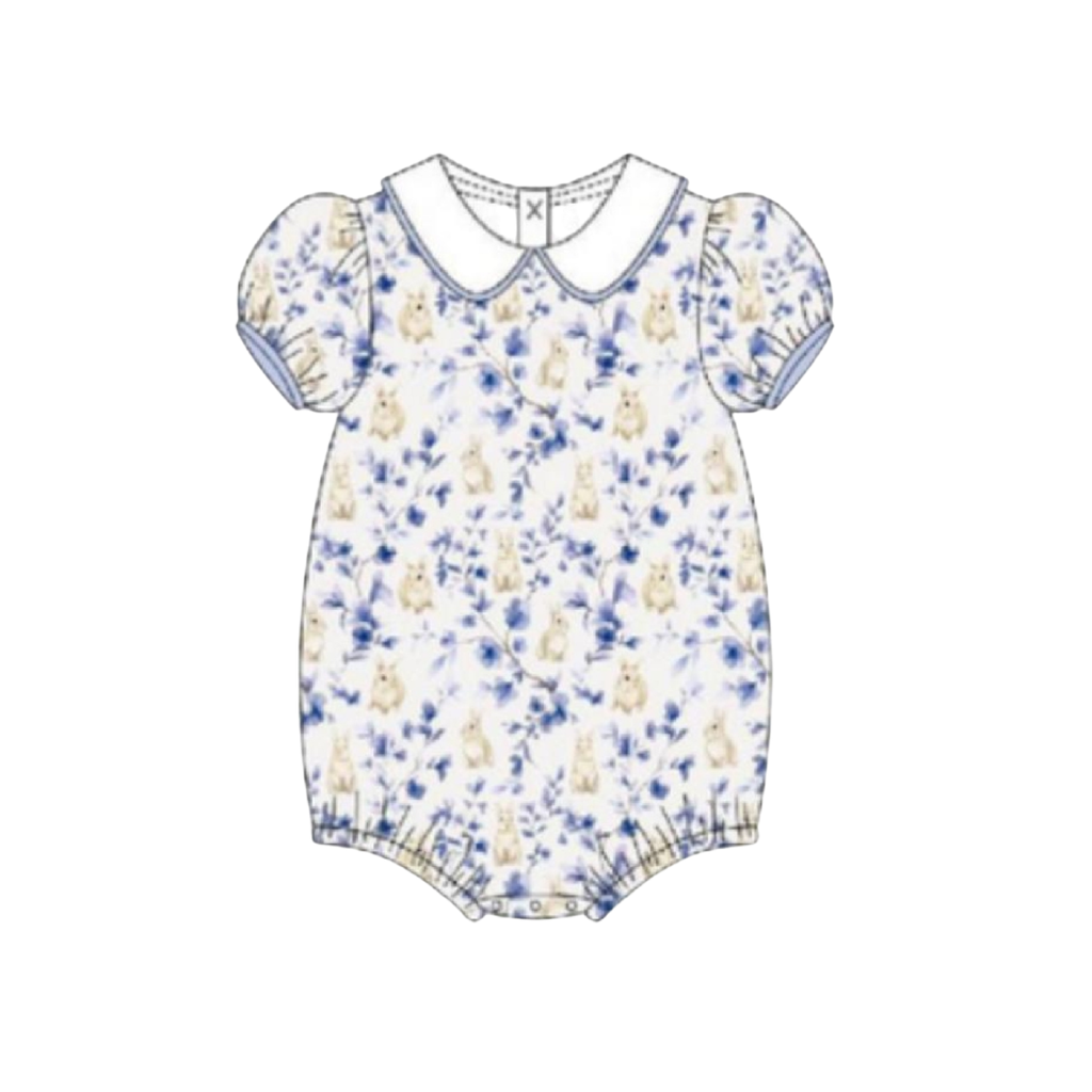 Blue Willow Bunny Peter Pan Puff Bubble