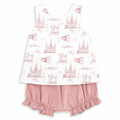 Garden District Toile Pink Crossover Bloomer Set