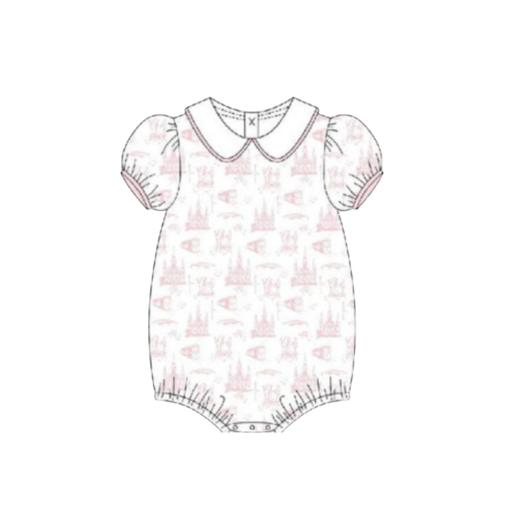 Garden District Toile Pink Peter Pan Puff Bubble