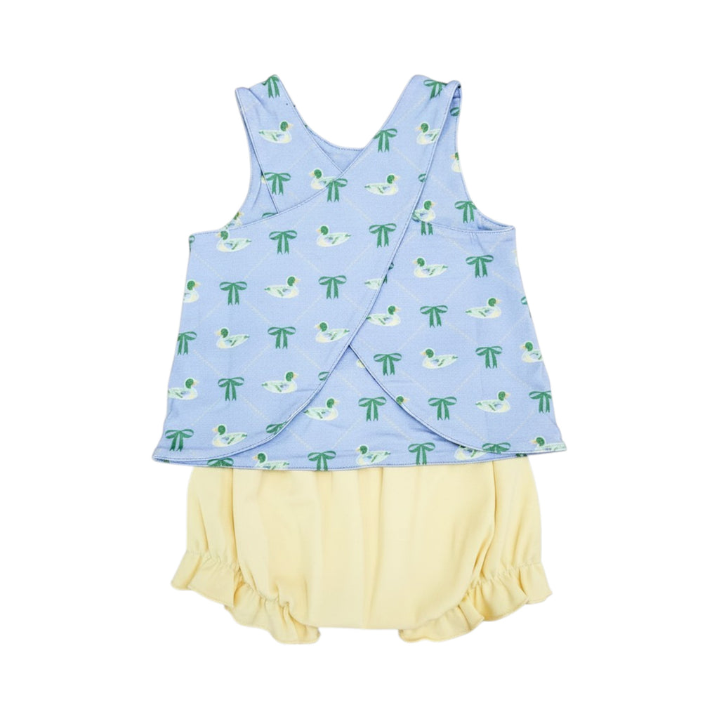 Mallard Manor Bow Crossover Bloomer Set