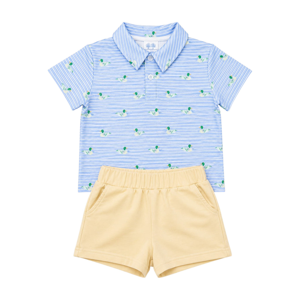 Mallard Manor Stripe Classic Polo Set