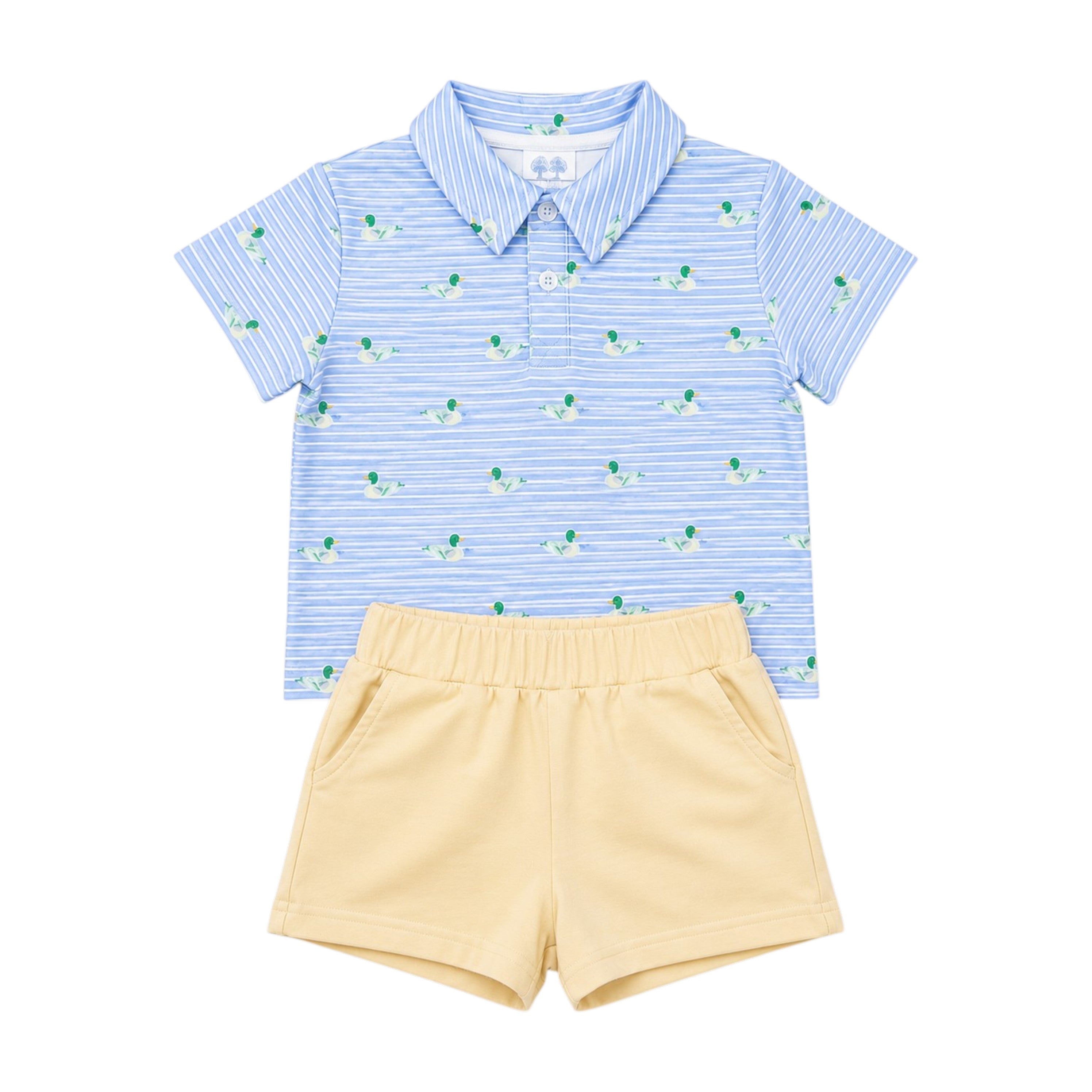 Mallard Manor Stripe Classic Polo Set