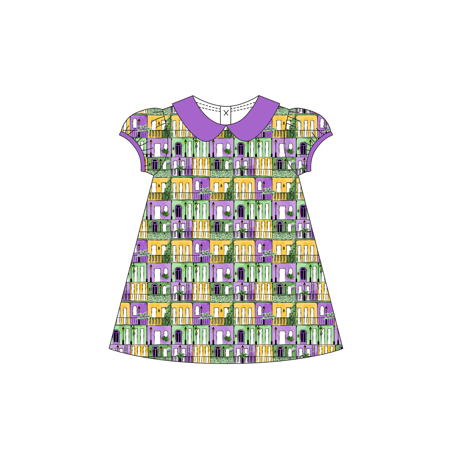 Royal Street Row Peter Pan Puff Dress