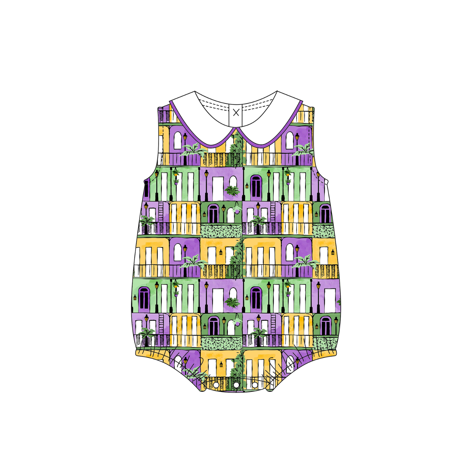 Royal Street Row Sleeveless Peter Pan Bubble