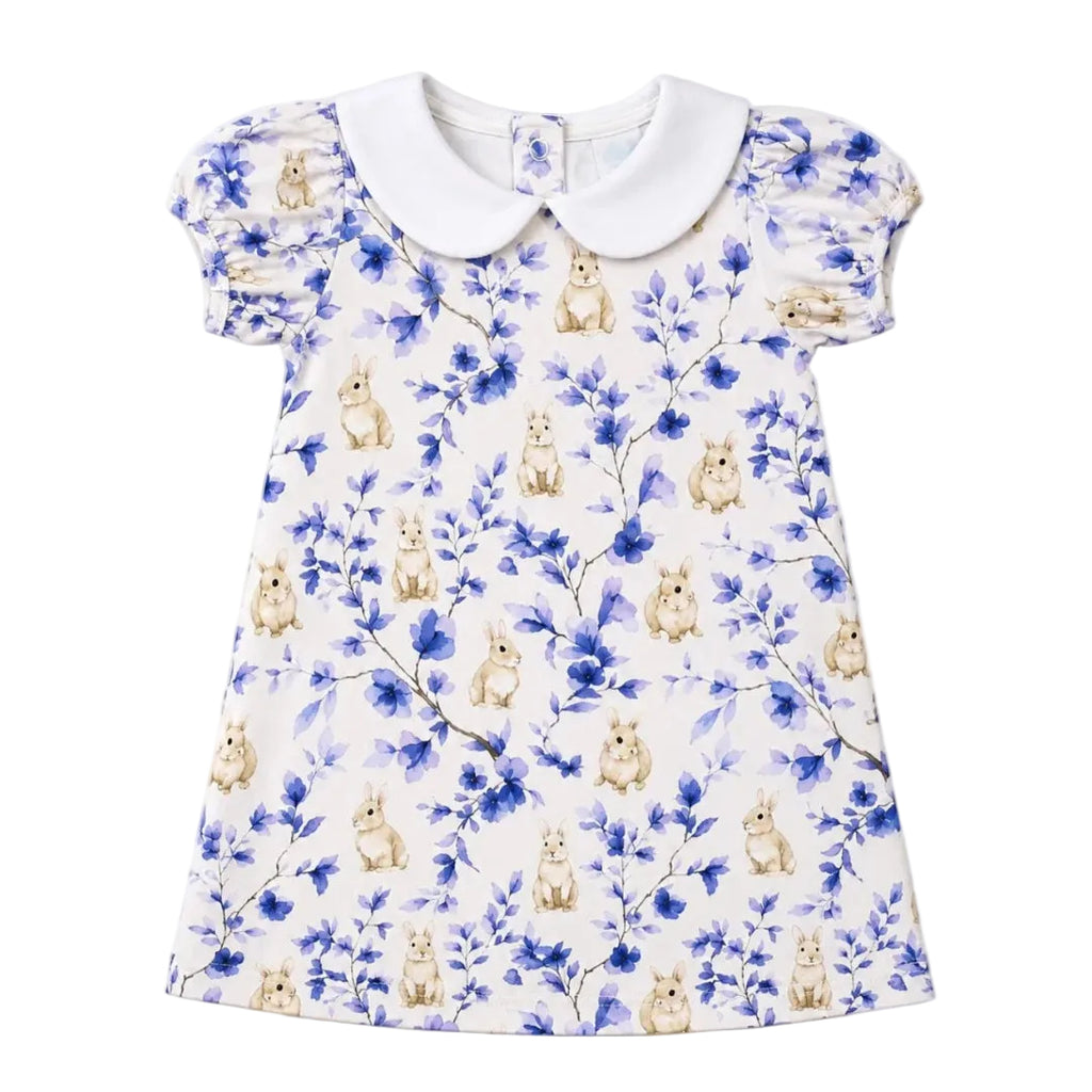 Blue Willow Bunny Peter Pan Puff Dress