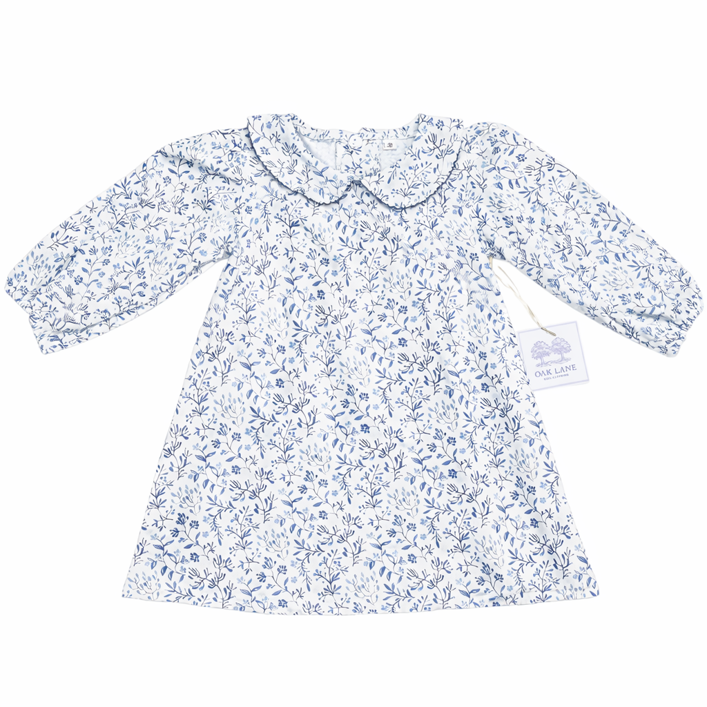 Long Sleeve Dress in Navy Floral