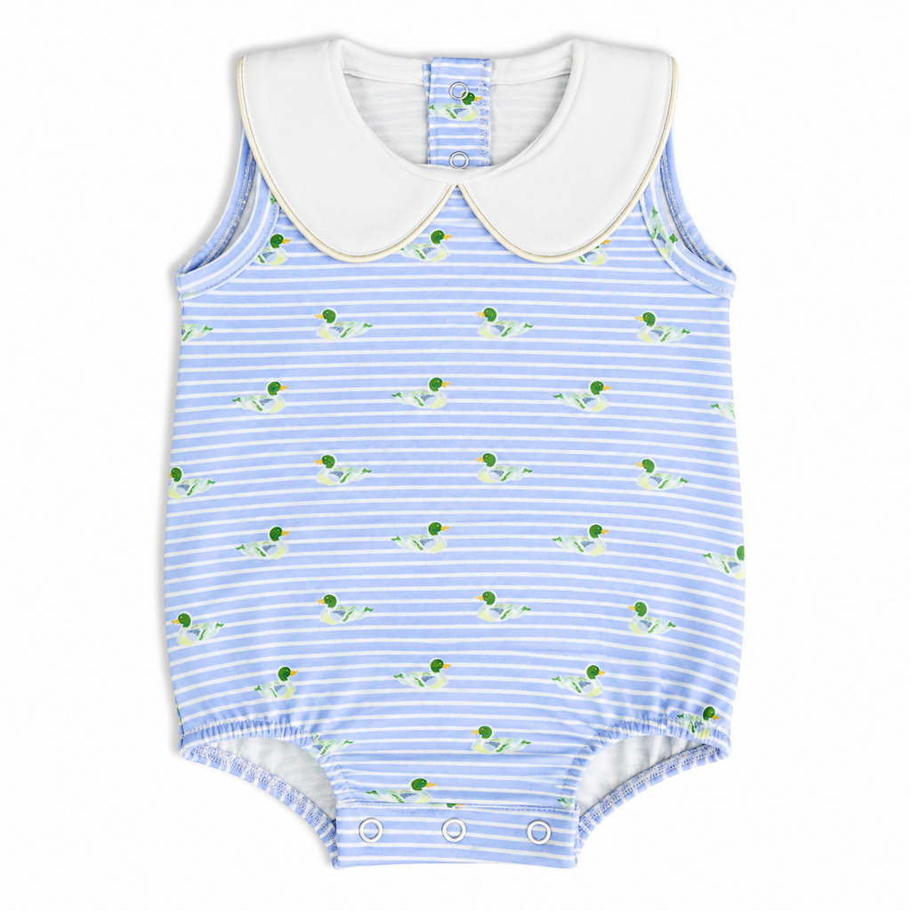 Mallard Manor Stripe Sleeveless Peter Pan Bubble