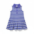 Gameday Polo Dress - Purple & White
