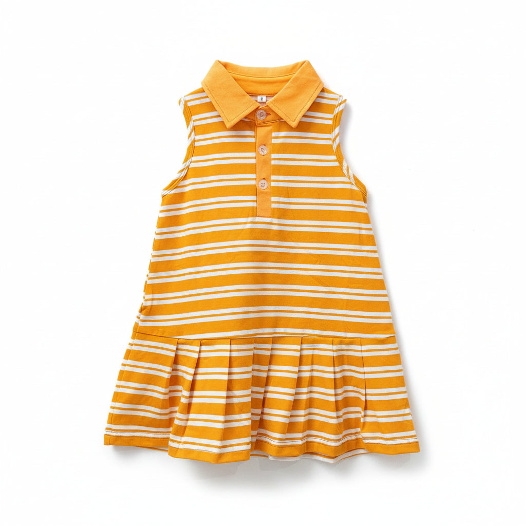 Gameday Polo Dress - Orange & White