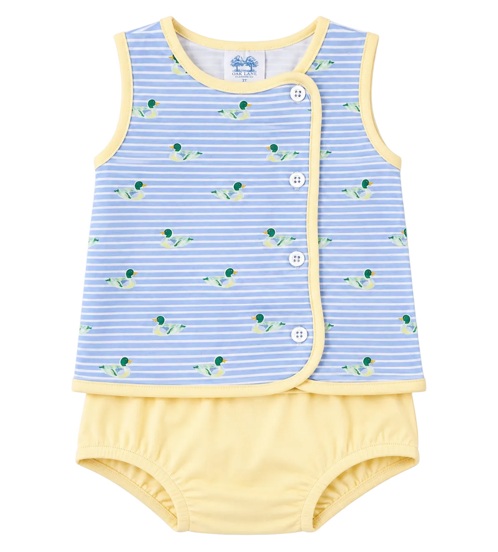 Mallard Manor Stripe Classic Bloomer Set