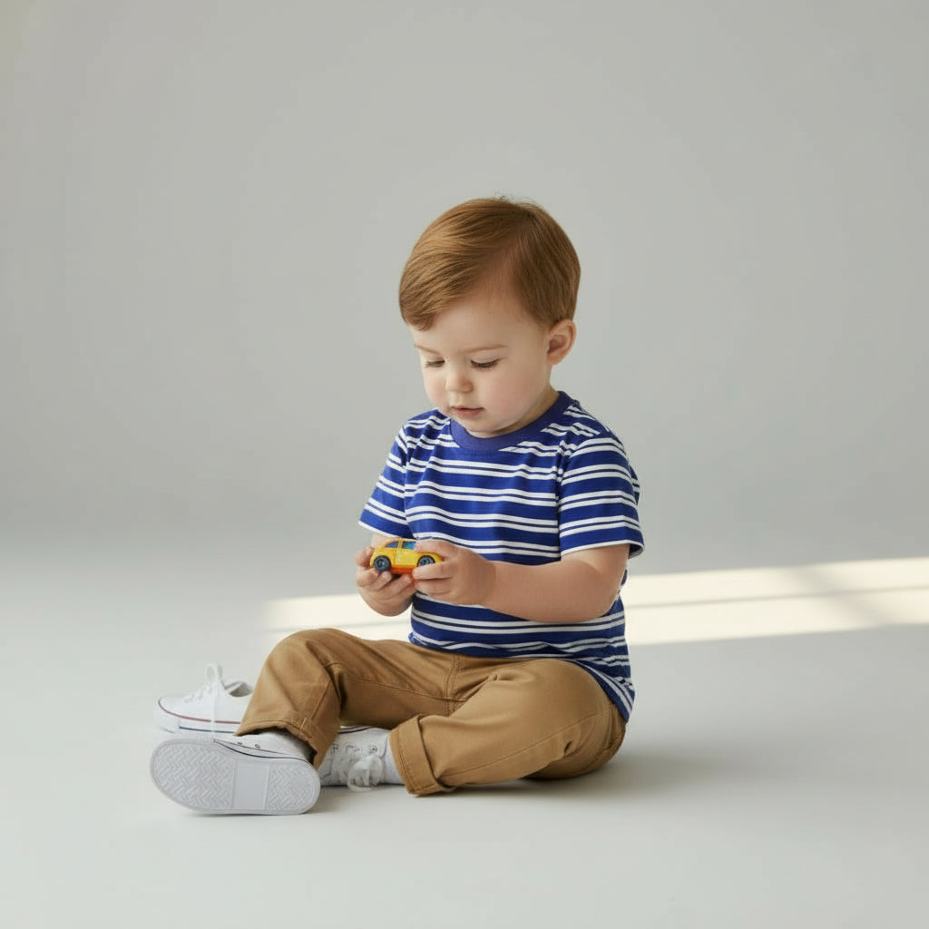 Gameday Tee in Purple & White