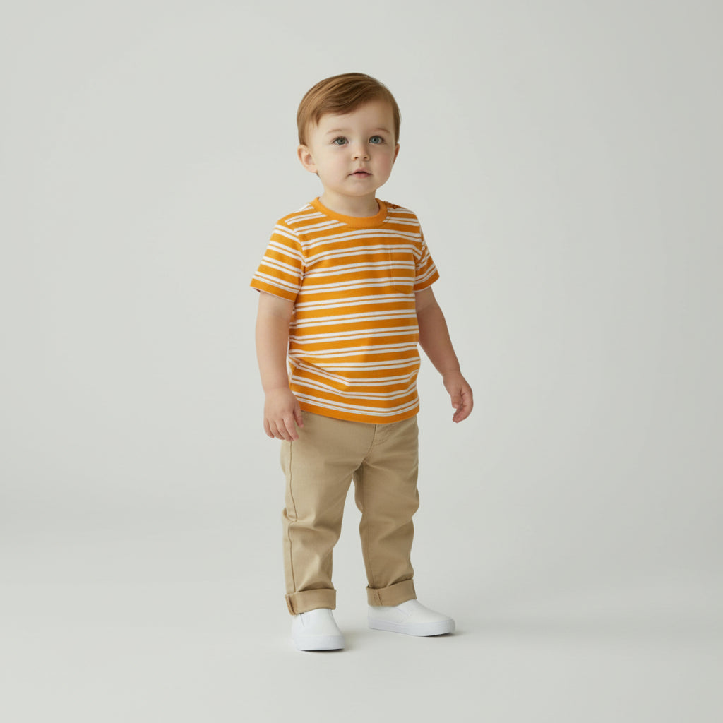 Gameday Tee in Orange & White