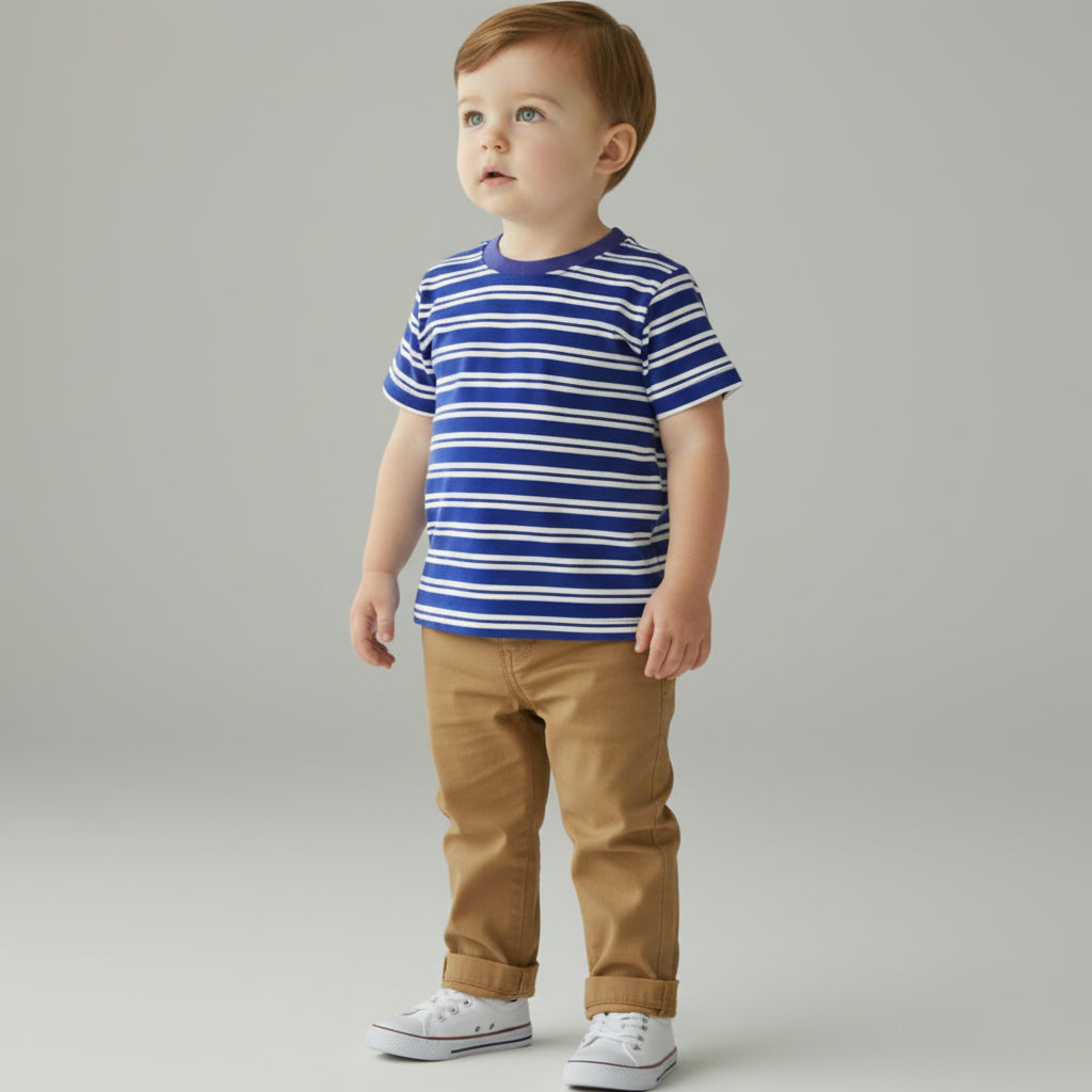 Gameday Tee in Purple & White