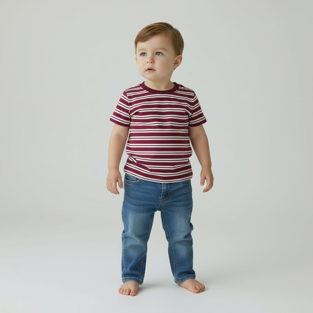 Gameday Tee in Maroon & White